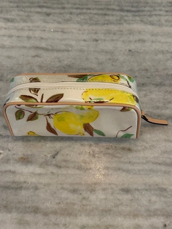 Kate Spade Limoncello Bouquet Lemon Print Small Henrietta Cosmetic Bag - Picture 3 of 5